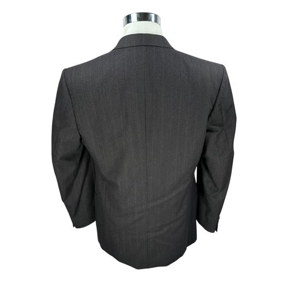 Mani by Giorgio Armani Blazer Jacket Men’s US 43L Charcoal Gay Brown PinStripe - Picture 5 of 11
